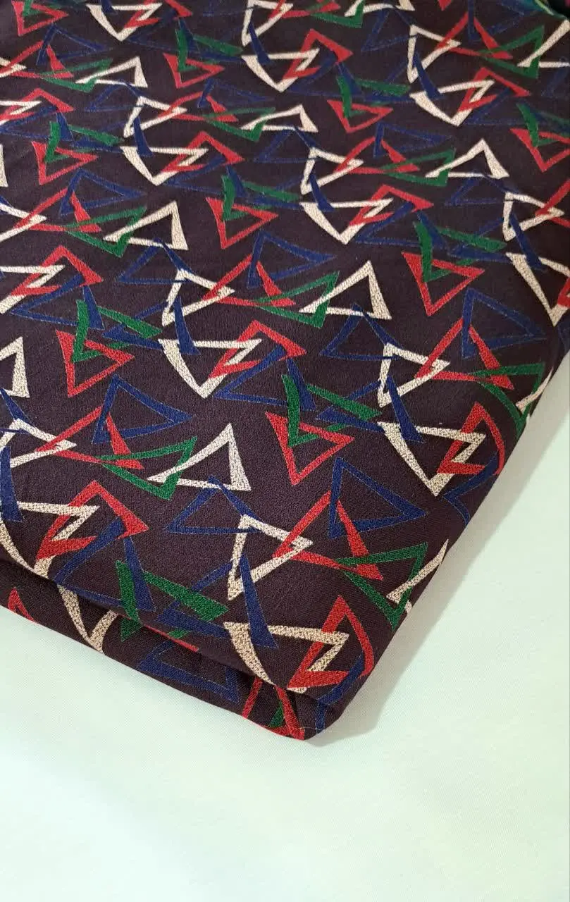 پارچه‌ی شانتون نخ (رنگ بنفش) 
