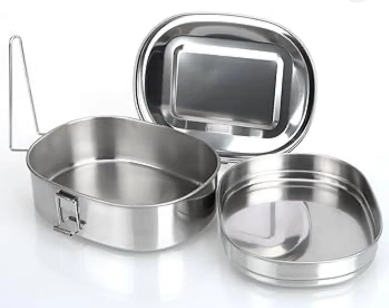 ظرف غذا تمام استیل دو طبقه
