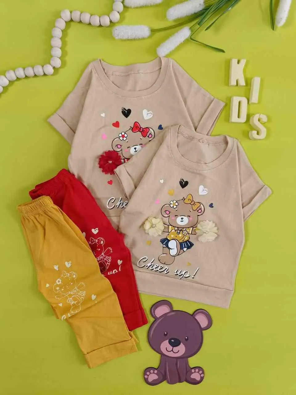 تیشرت ساپورت خرس cheer up 
