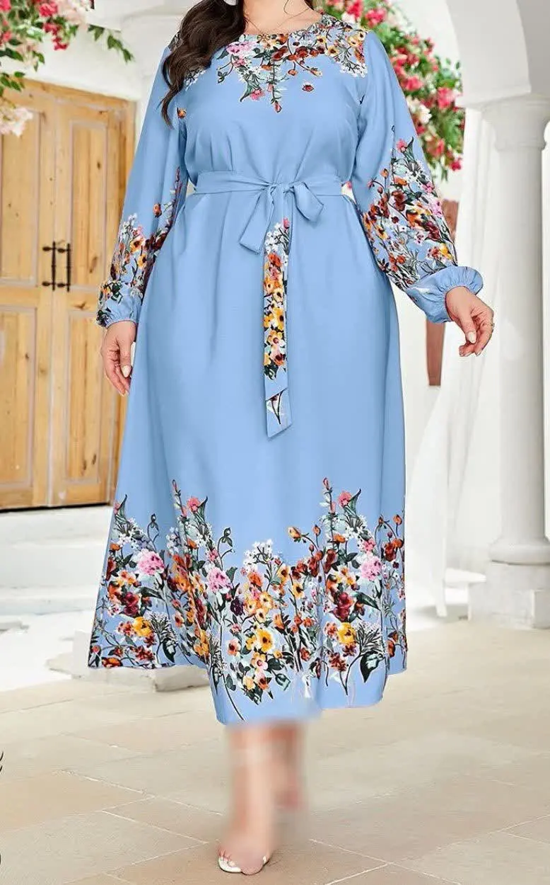 پیراهن خاص یقه گرد آستین بل...