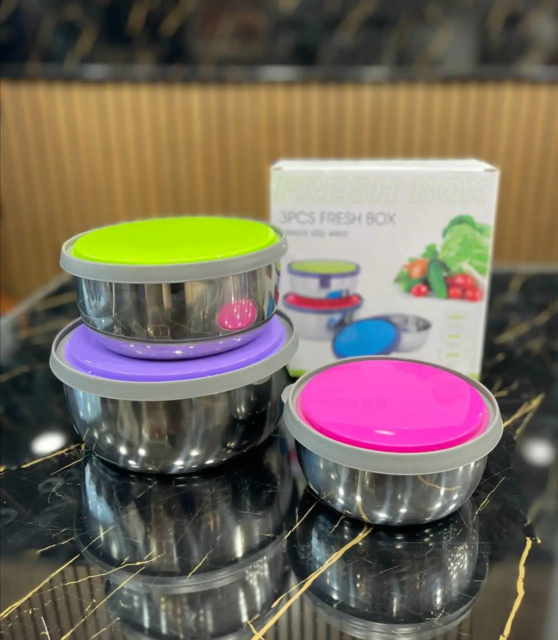 لگن ۳تایی استیل 💥