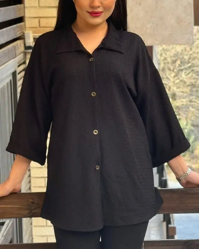 تونیک طرح خامه دوزی مراکشی دکمه دار 
