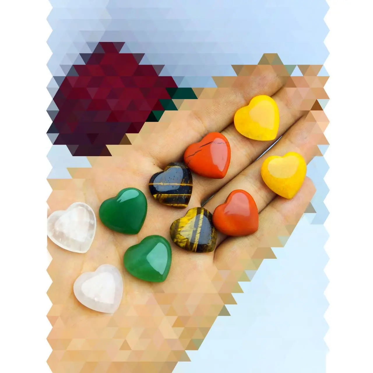 نگین قلبی مخصوص ساخت پلاک ح...