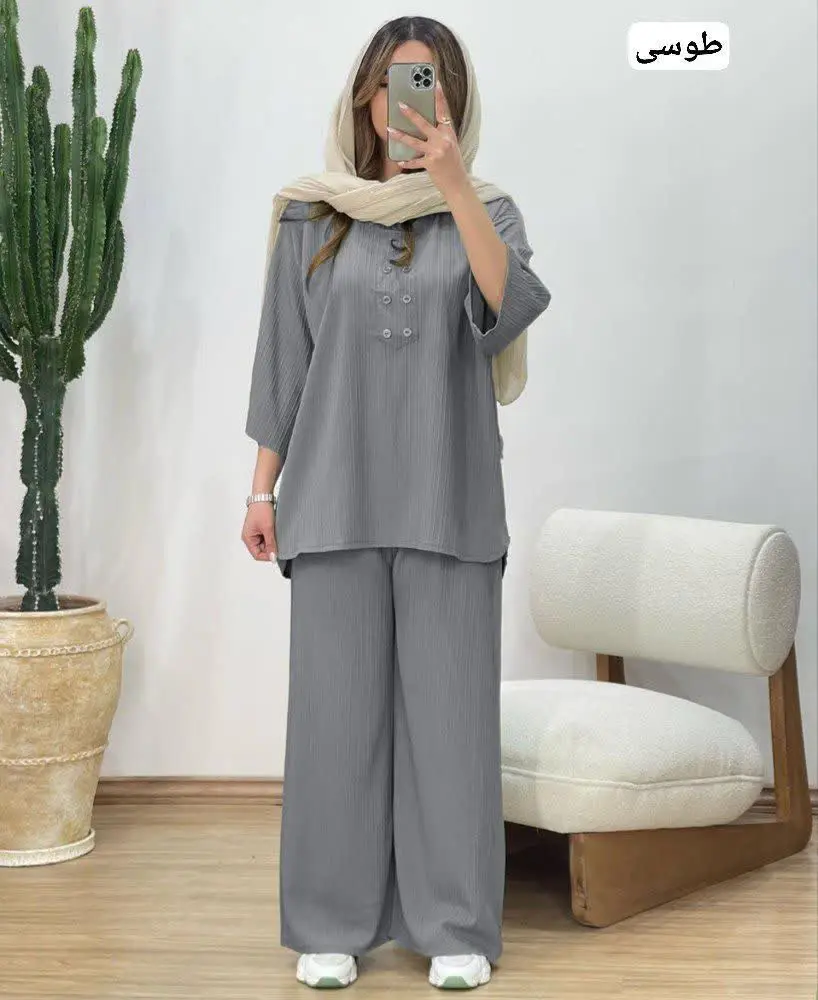 🌻 نام: ست مانتو شلوار ژیلا 
