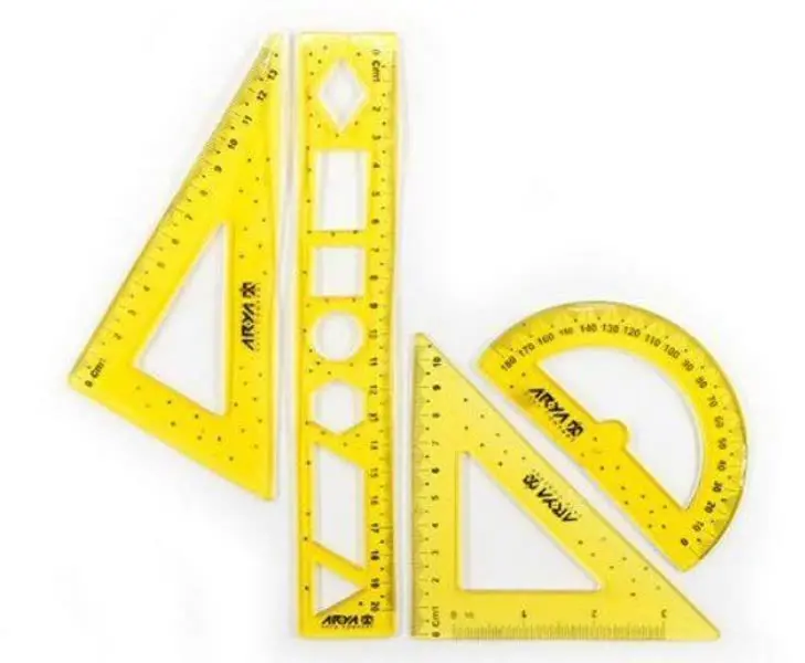 📉 ست خط کش چهارتایی ژله ای...