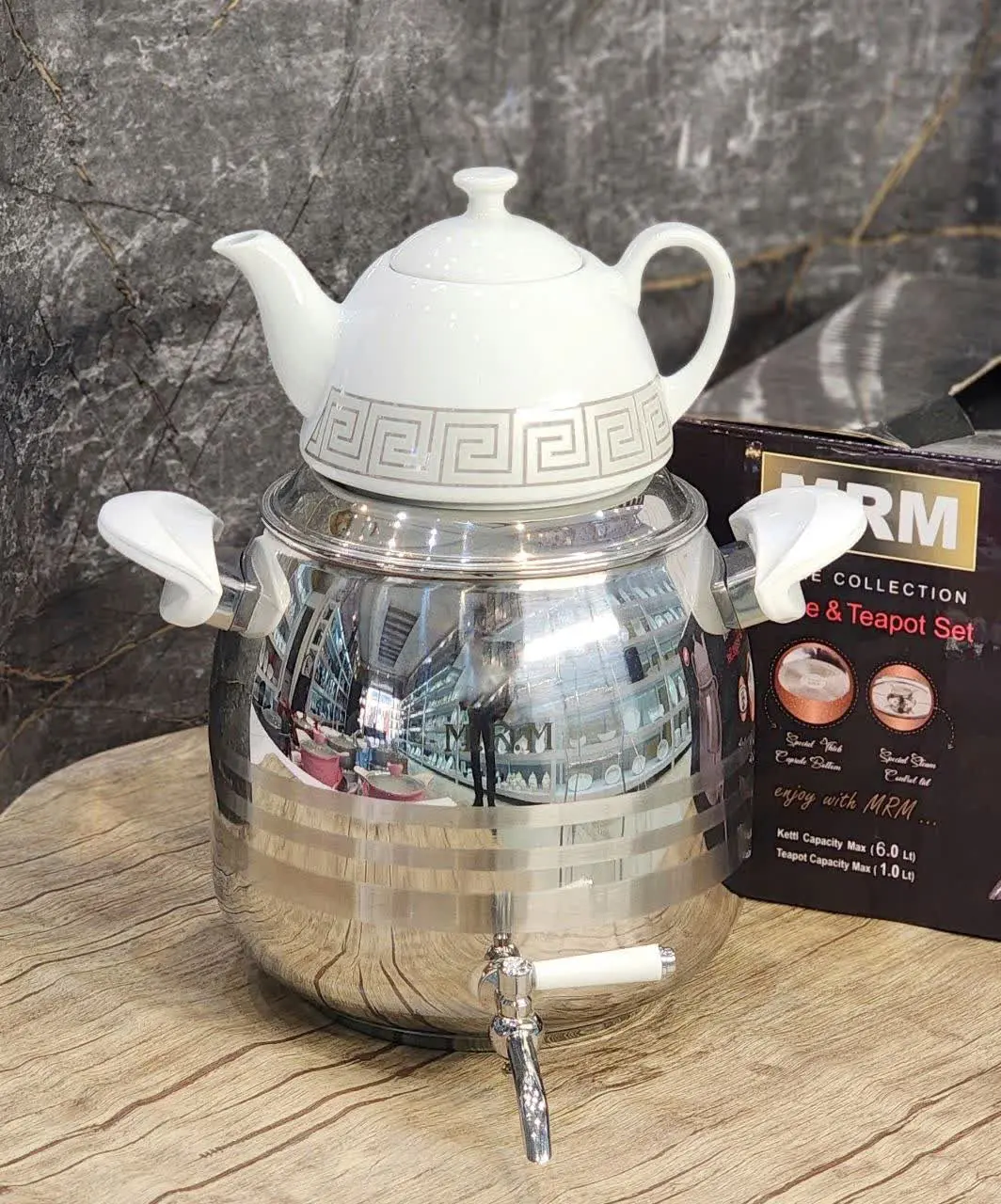 ✅ کتری قوری استیل متین براق M. R. M
