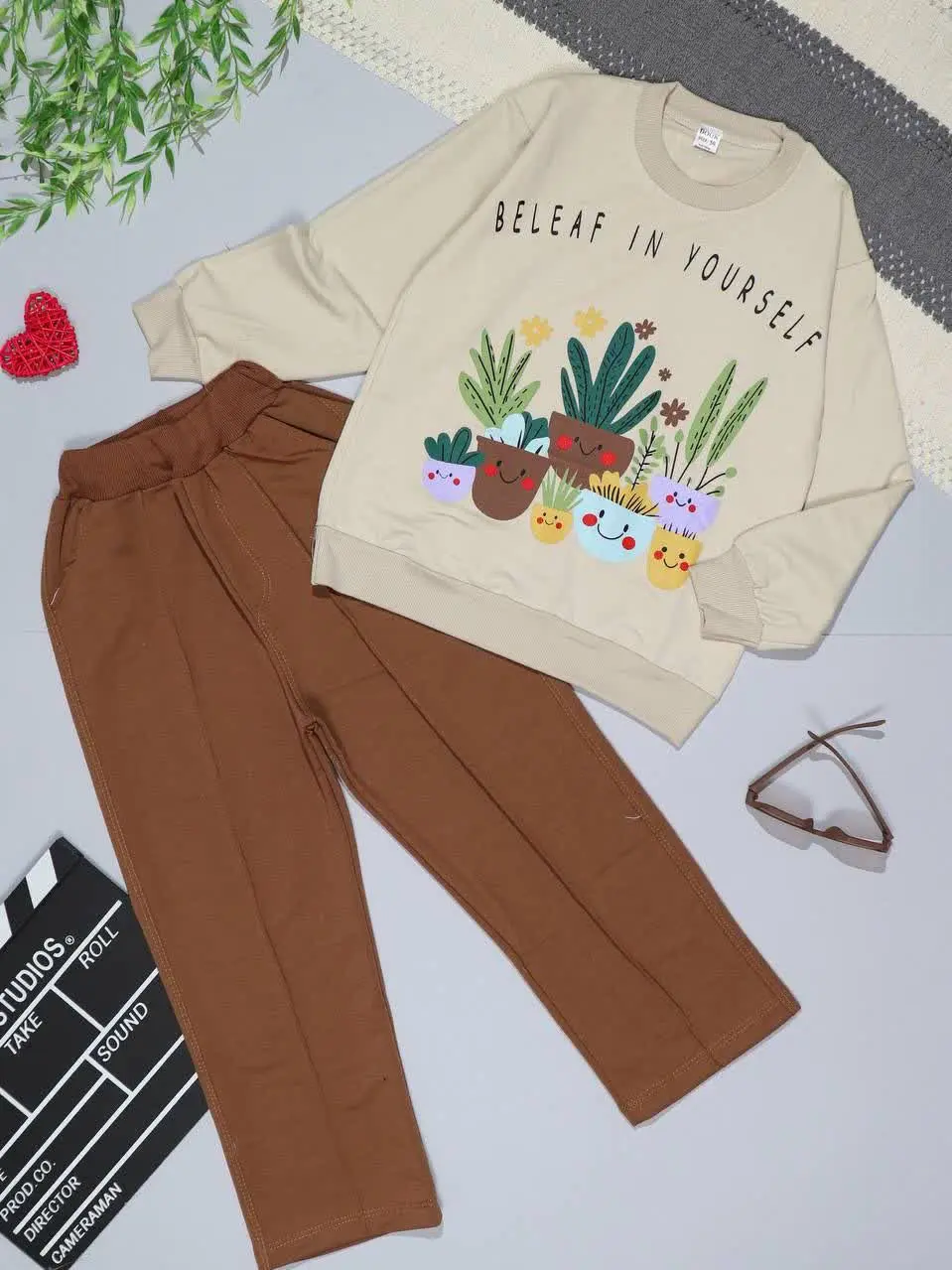 👫بلوز و شلوار دخترانه (تک ر...