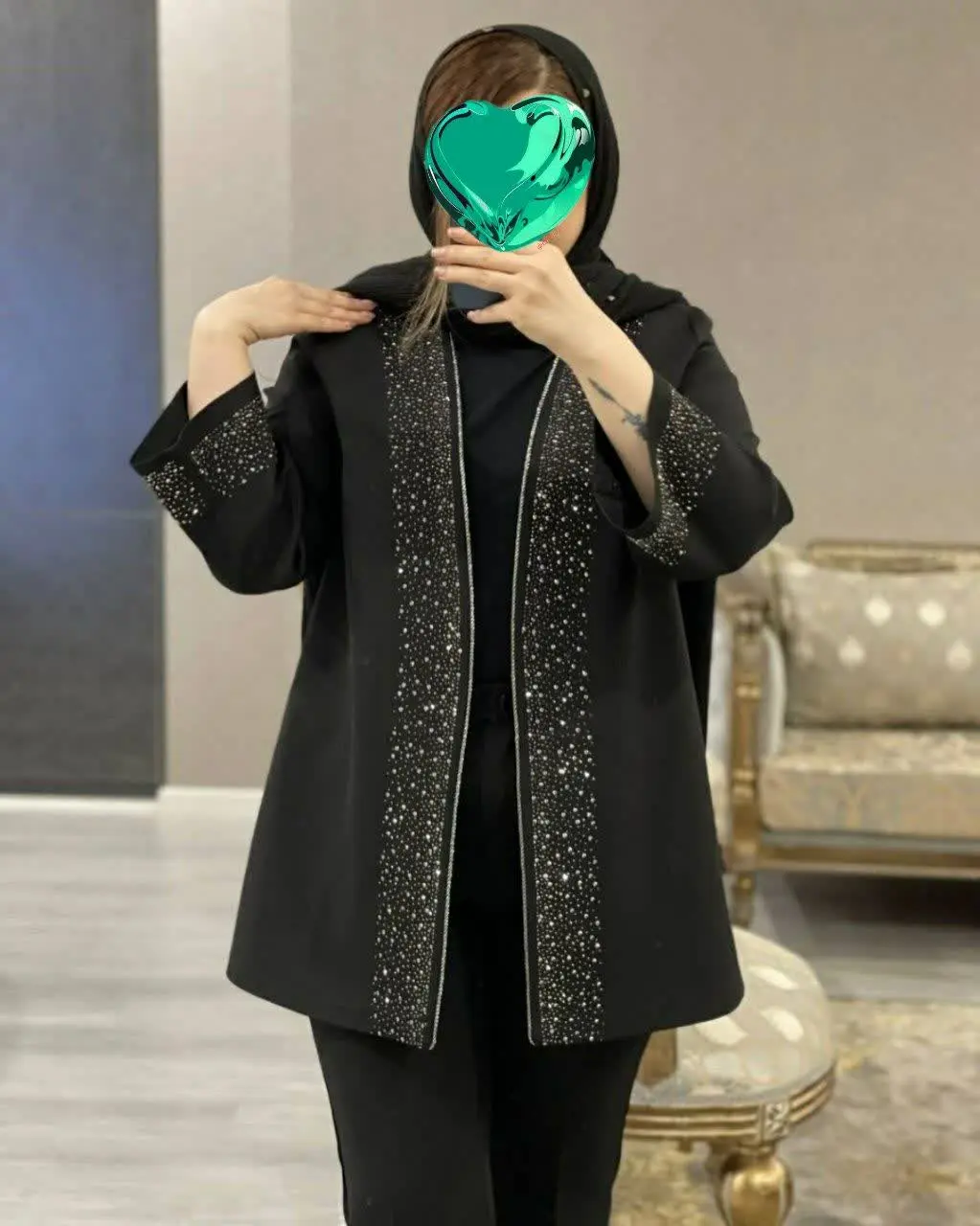 🛍نام: کت مجلسی نگین دار🌿
