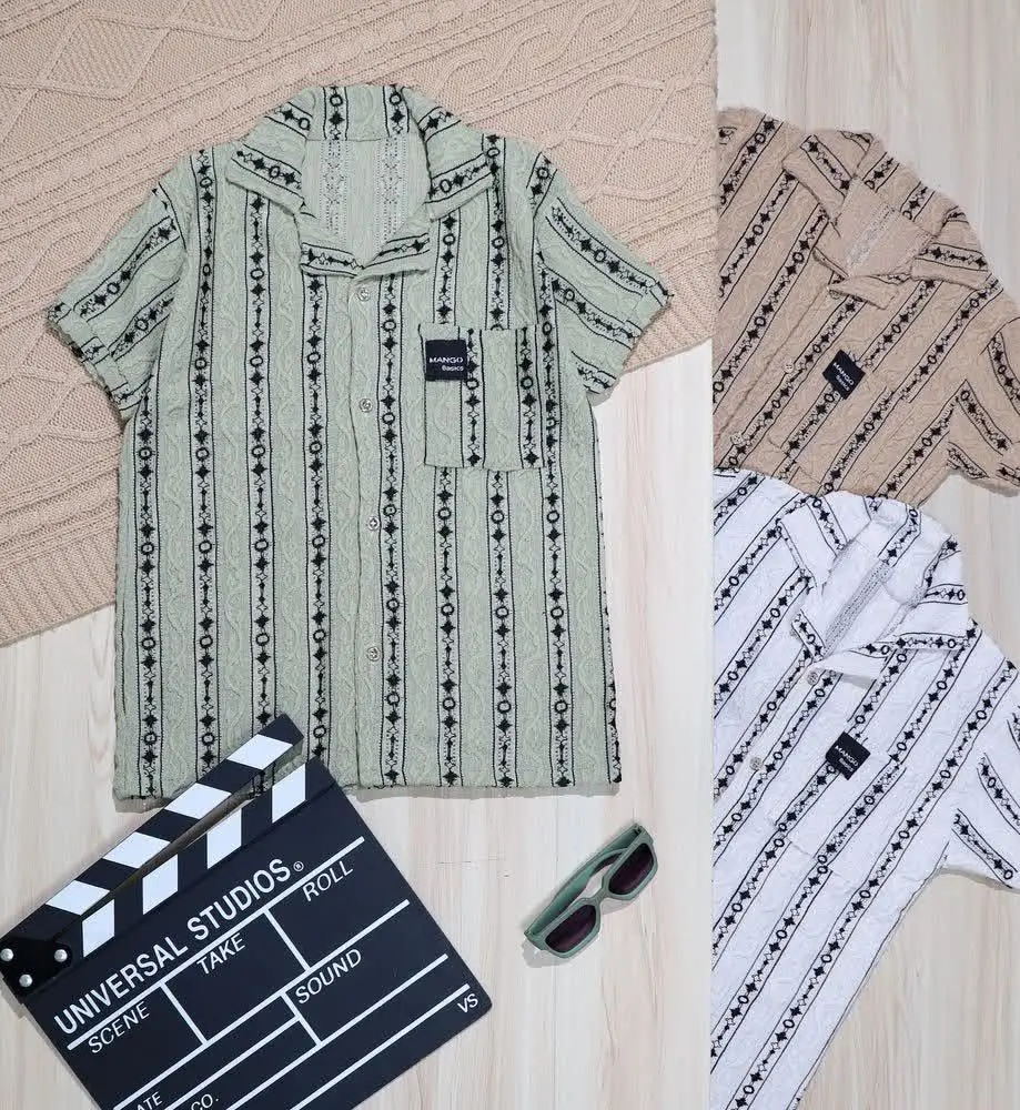 👫پیراهن مراکشی یقه انگلیسی راه مشکی 👫
