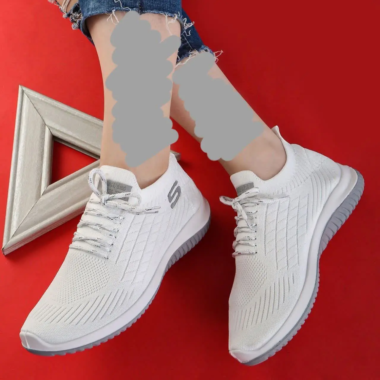 ⭕️کتونی بافتی اسکیچرز بندی، 
