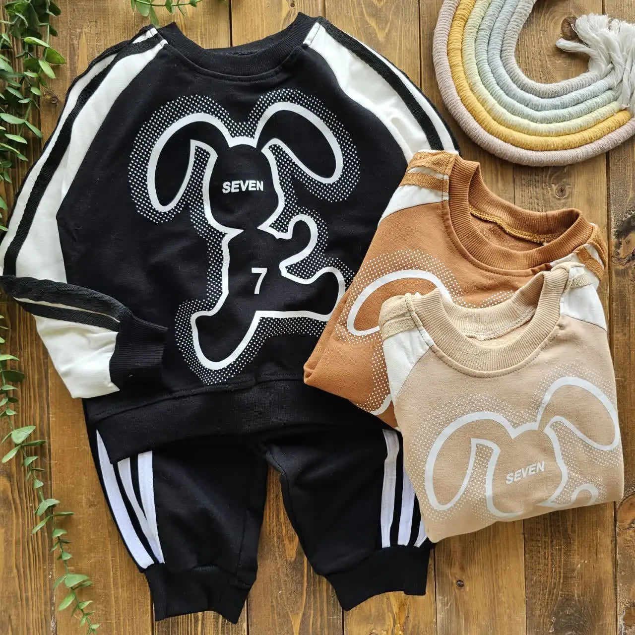 🔮بلوز شلوار اسپرت طرح خرگوش سون🔮
