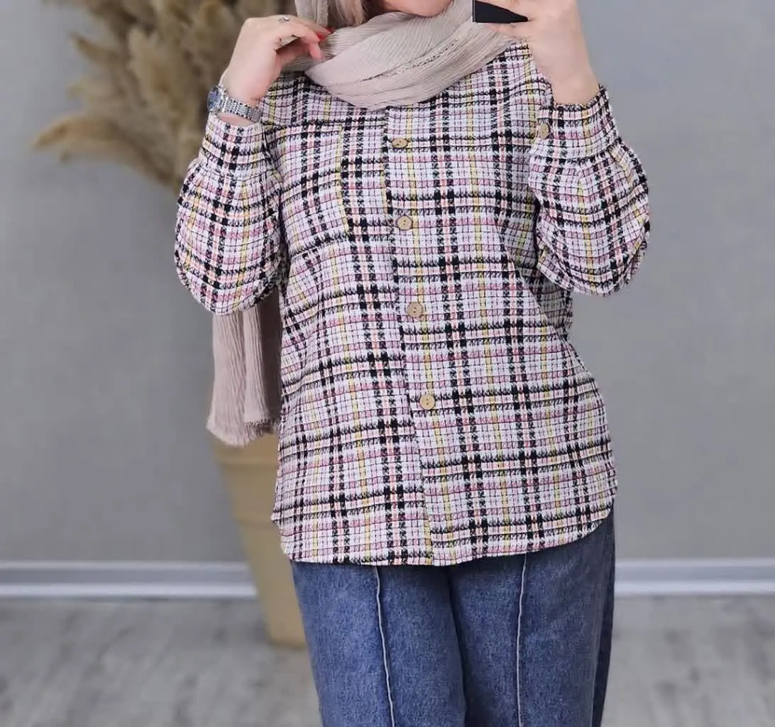 💞مانتو چهارخونه خاص و شیک💞
