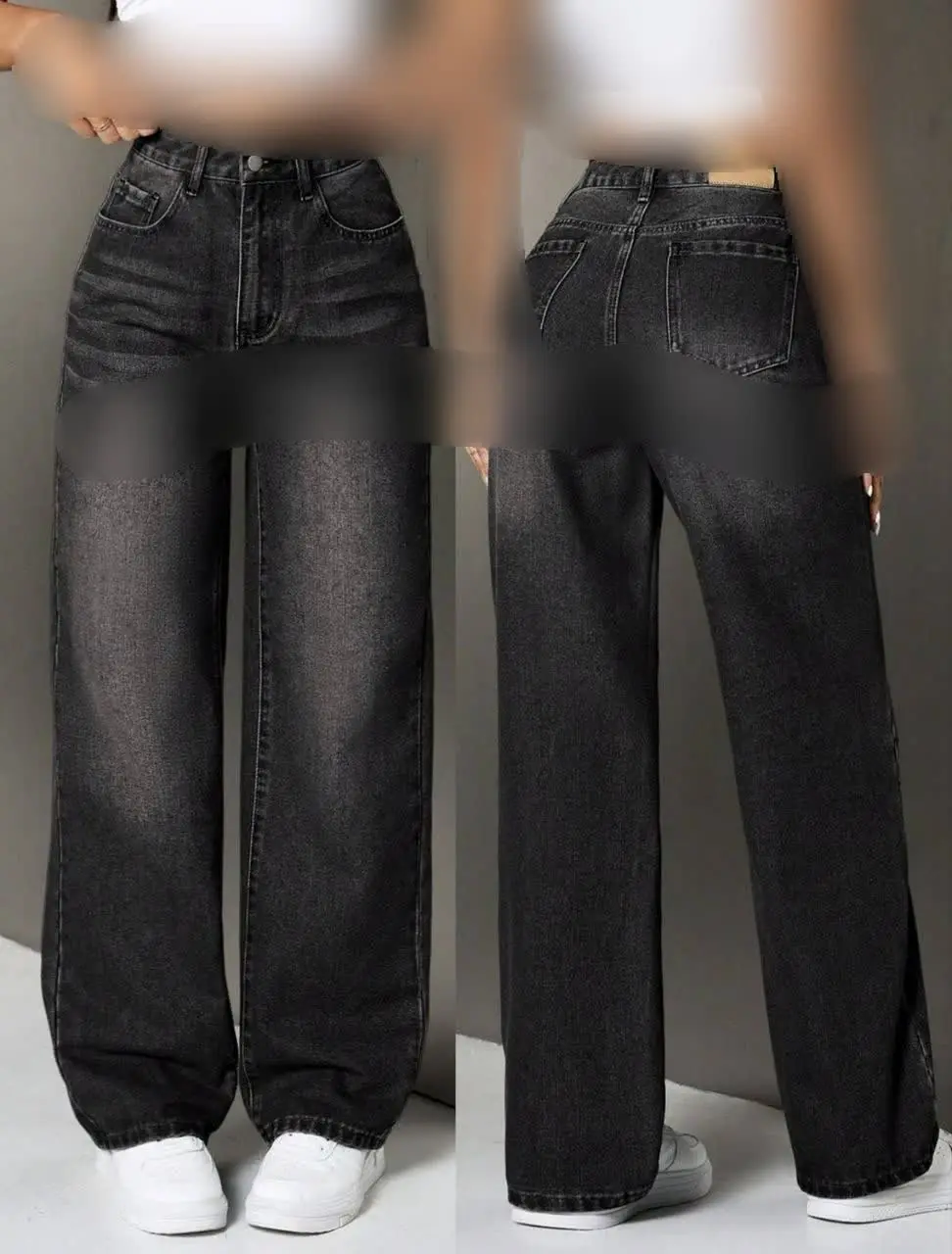 شلوار جین نبم بگ نینا