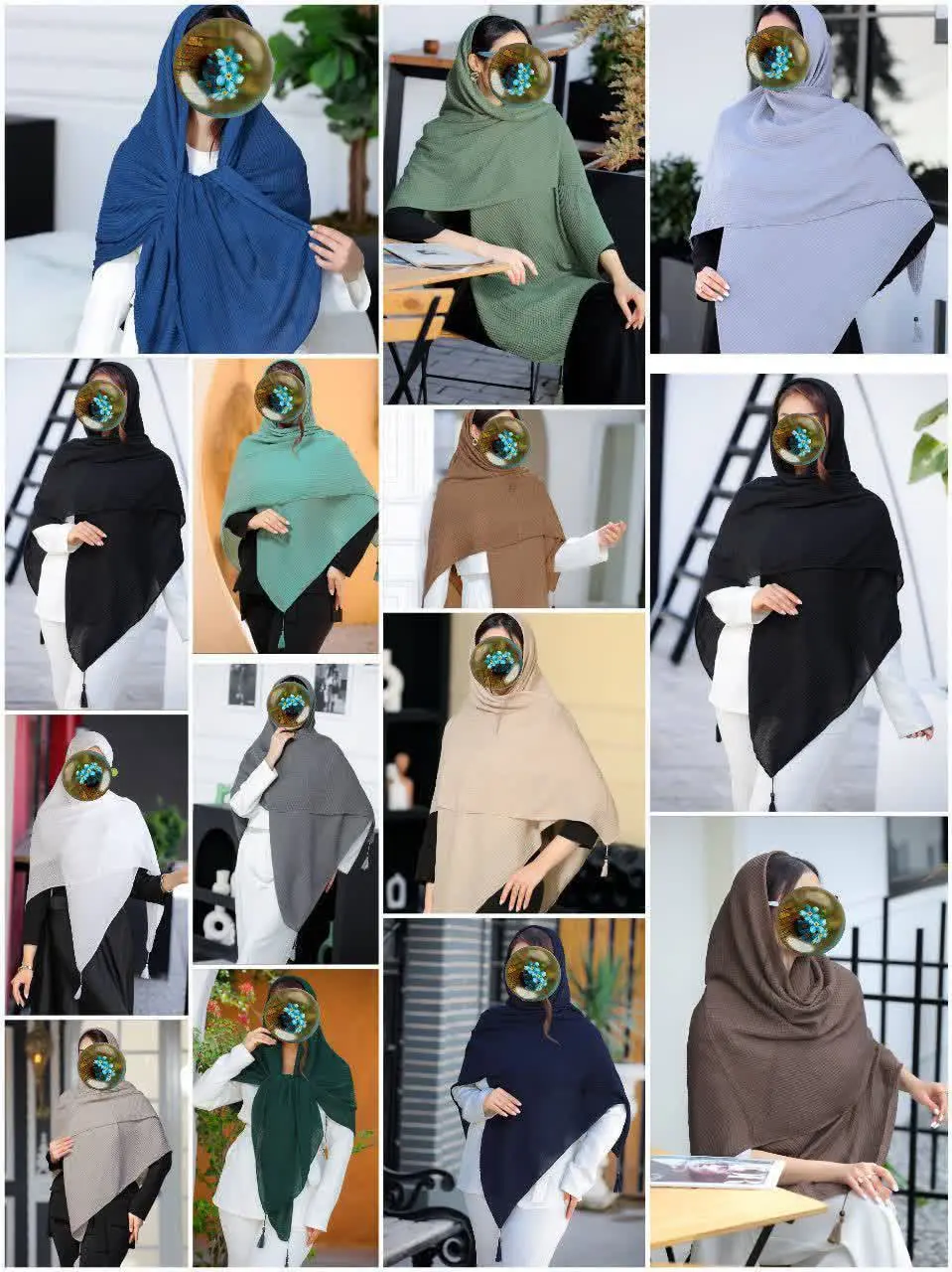 🌸روسری پلیسه سی اسکارف