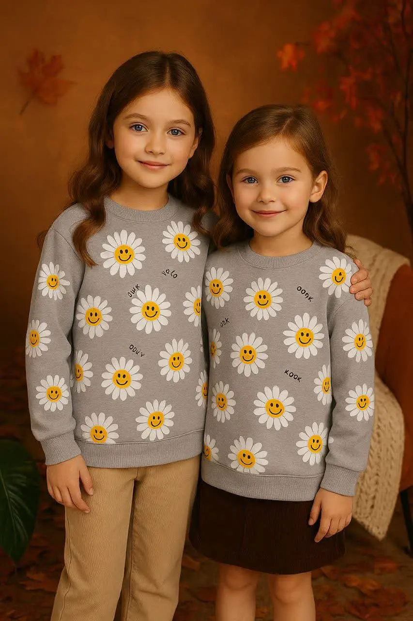 🎄بلوز تمام چاپ بابونه دخترو...