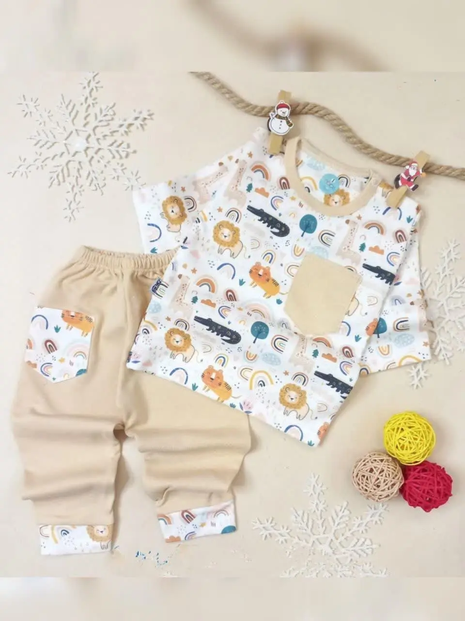 بلوز شلوار طرح شیر نوزادی و کودک کد ۱۷۳۱۵۰ 
