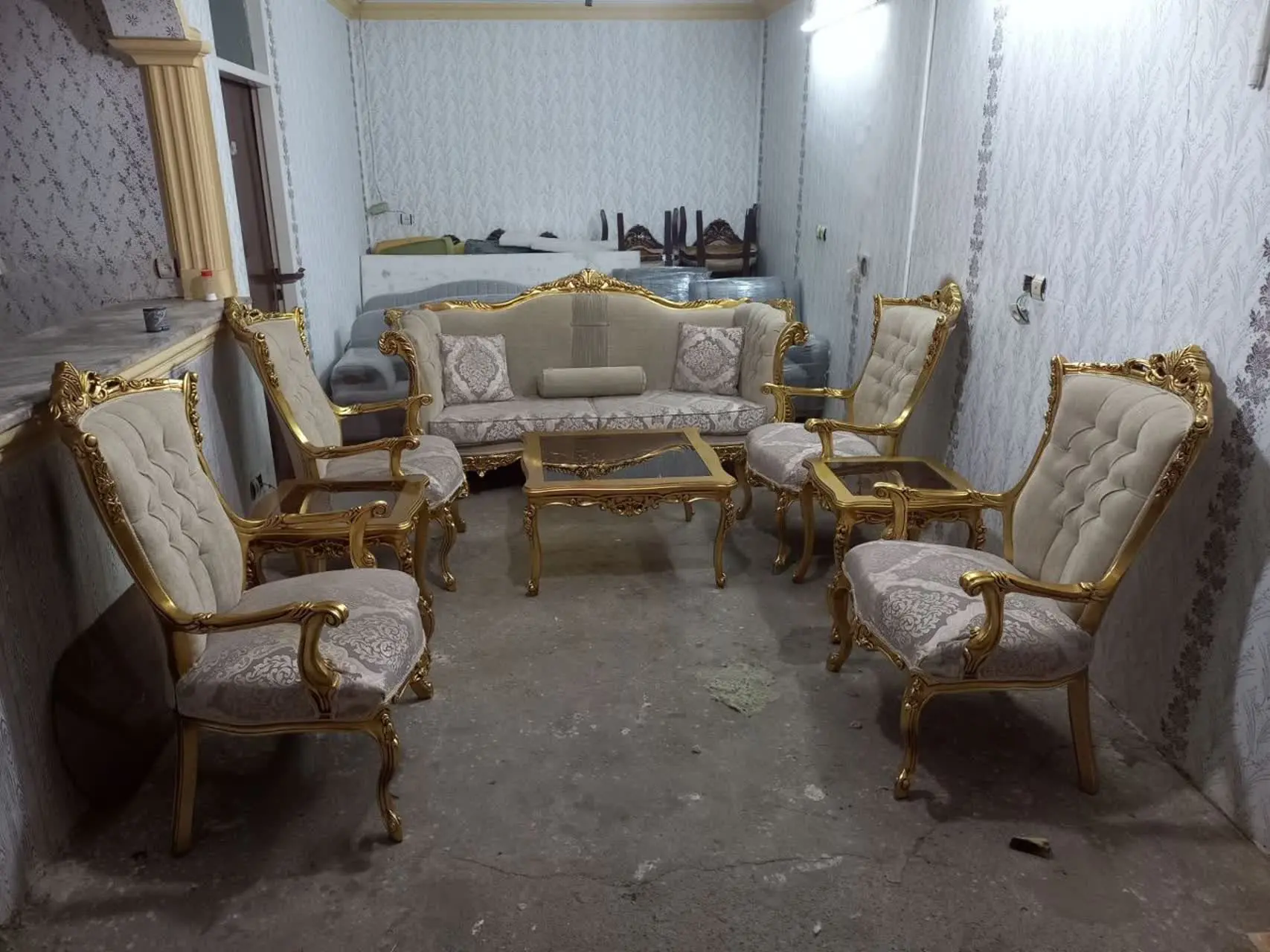 مبل استیل ۷ نفره 
