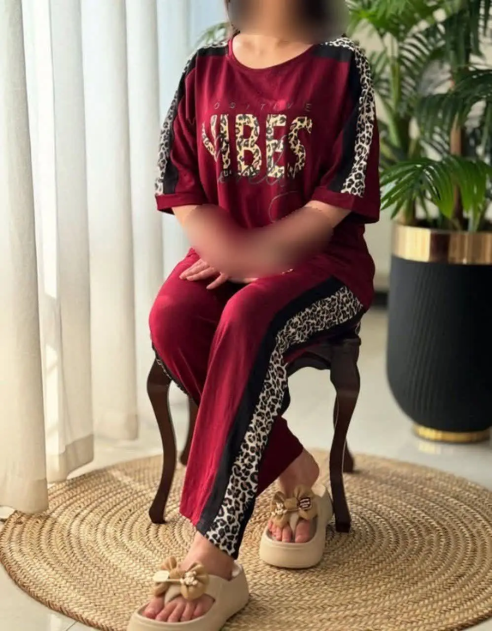 ست تیشرت شلوار پلنگی VIBES