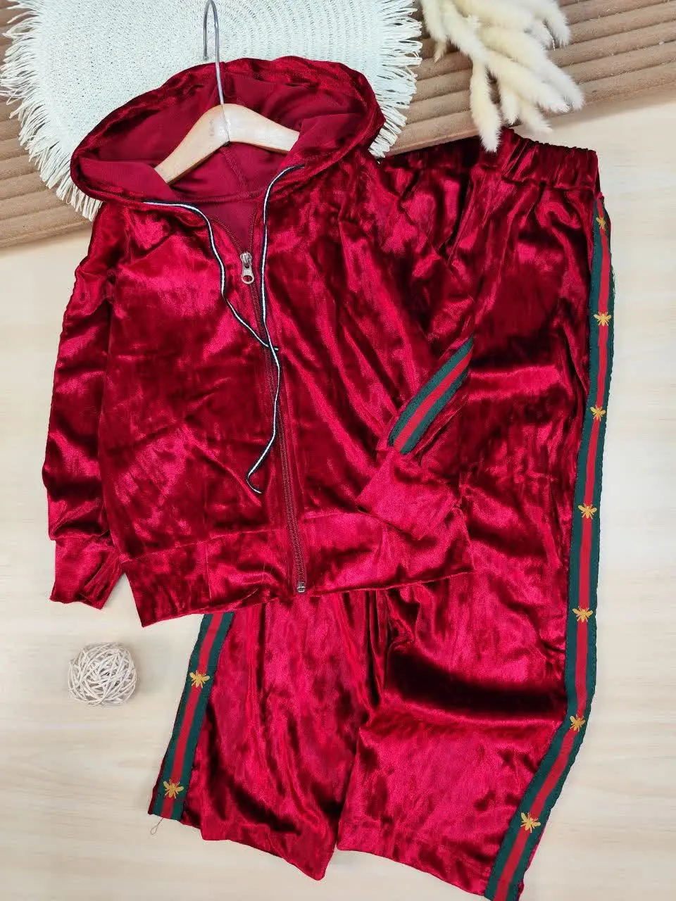 سویشرت شلوار مخمل آیینه ای