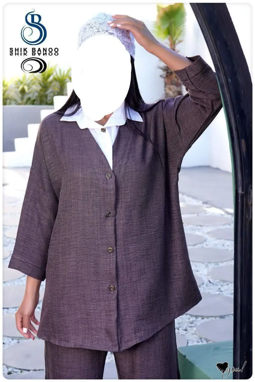 نام: ست دو تیکه سایز بزرگ مریم 🌱🌸
