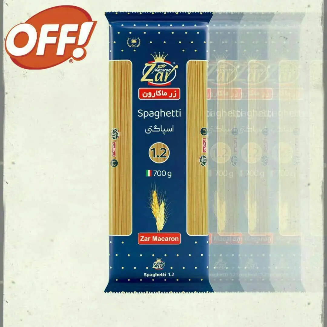 💥زر-ماکارانی رشته‌ای قطر۱٫۲وزن۷۰۰گرم💥
