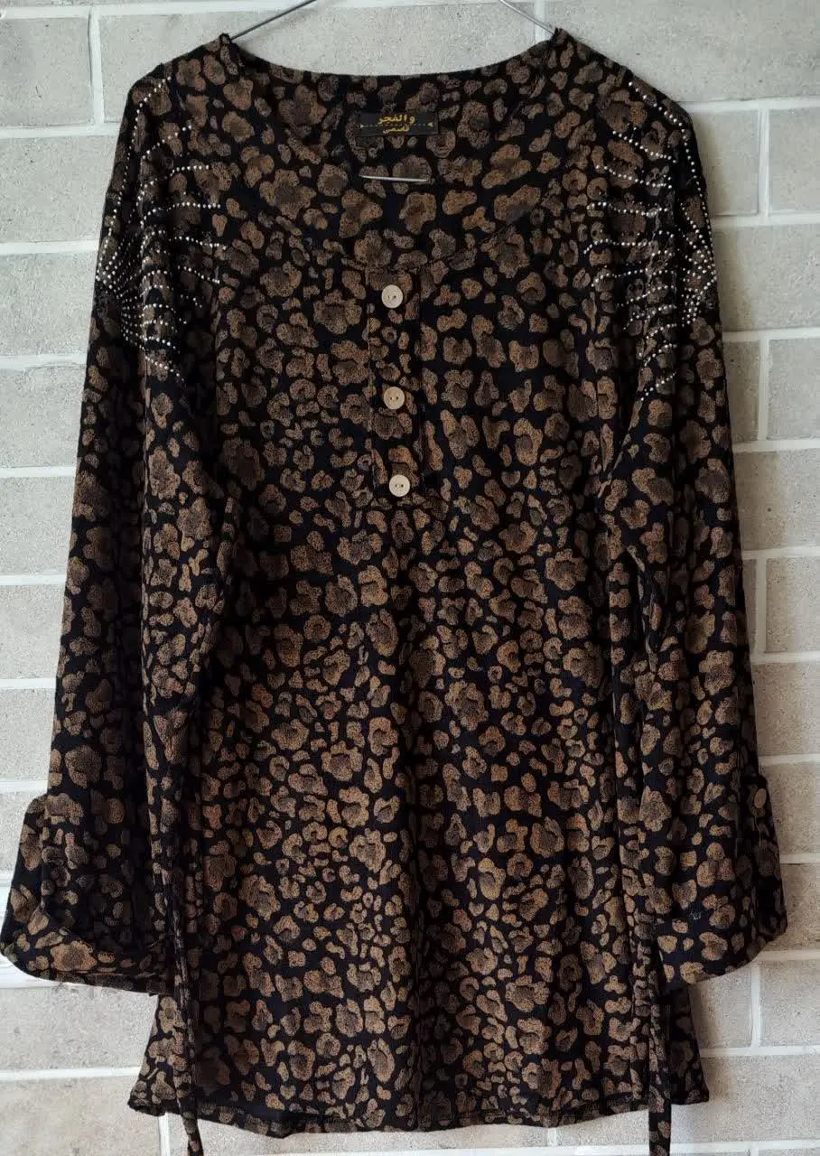 ✅ شومیز مرینوس مخمل پلنگی