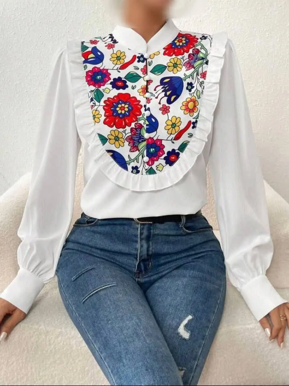 #شومیز #اسپورت یقه گلدار برند محبوب shein 😍😍
