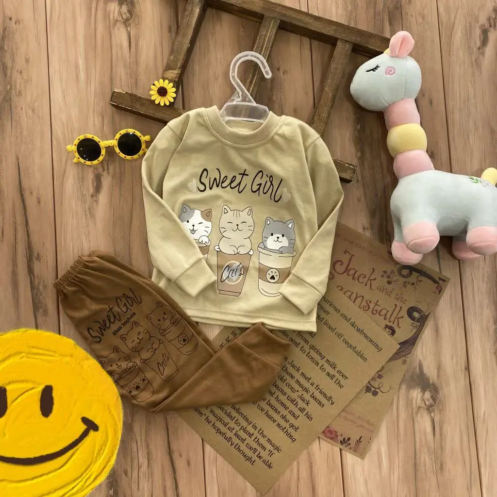 بلوز و شلوار سه گربه تک رنگ🐈
