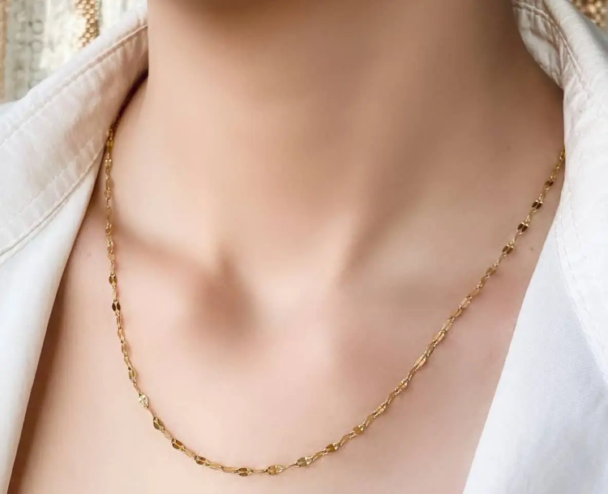 #زنجیر فوق العاده زیبای طرح طلا 
