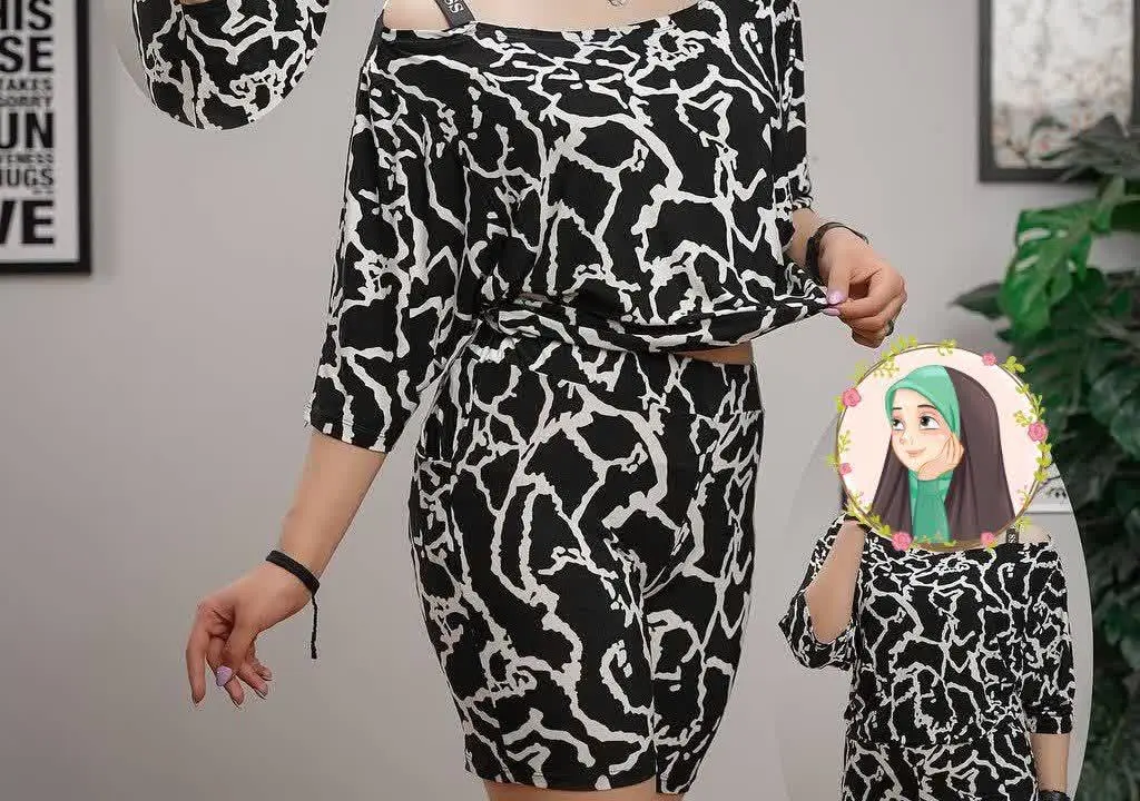 🖋نام: ست بلوز شورتک رعدوبرق ۲
