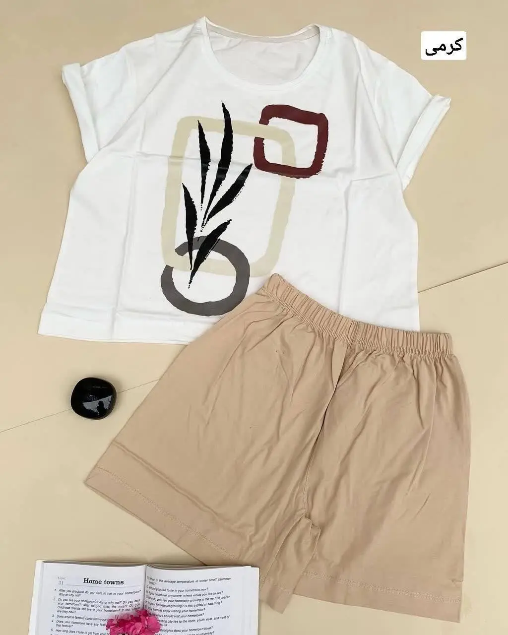 🦋نام محصول: کراپ شورتک گلبرگ 🌿
