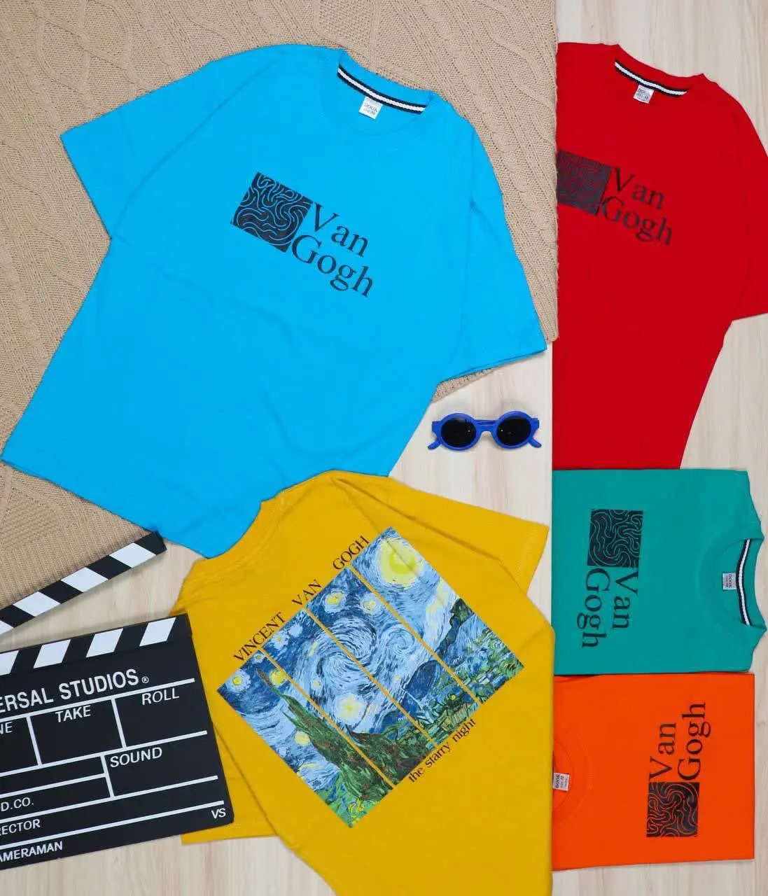 👫تیشرت پسرانه چاپ Van Gogh👫
