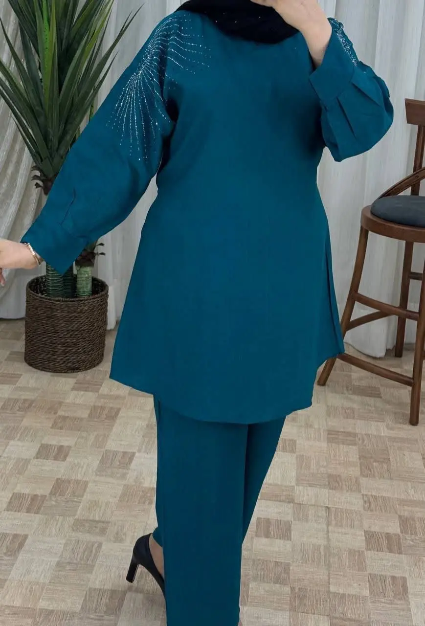 ▪️نام: ست تونیک شلوار طاووس