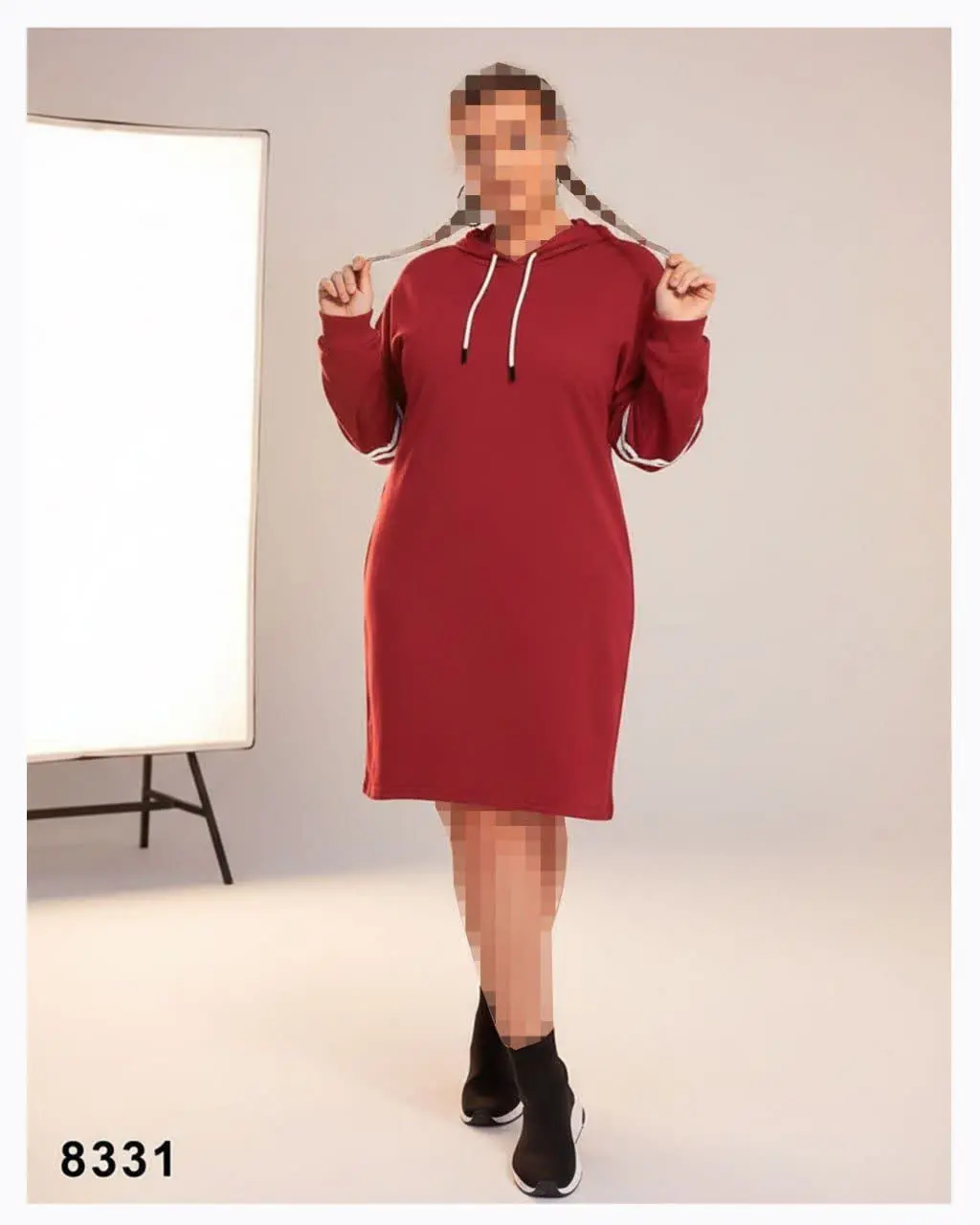 هودی لانگ آستین نوار دار