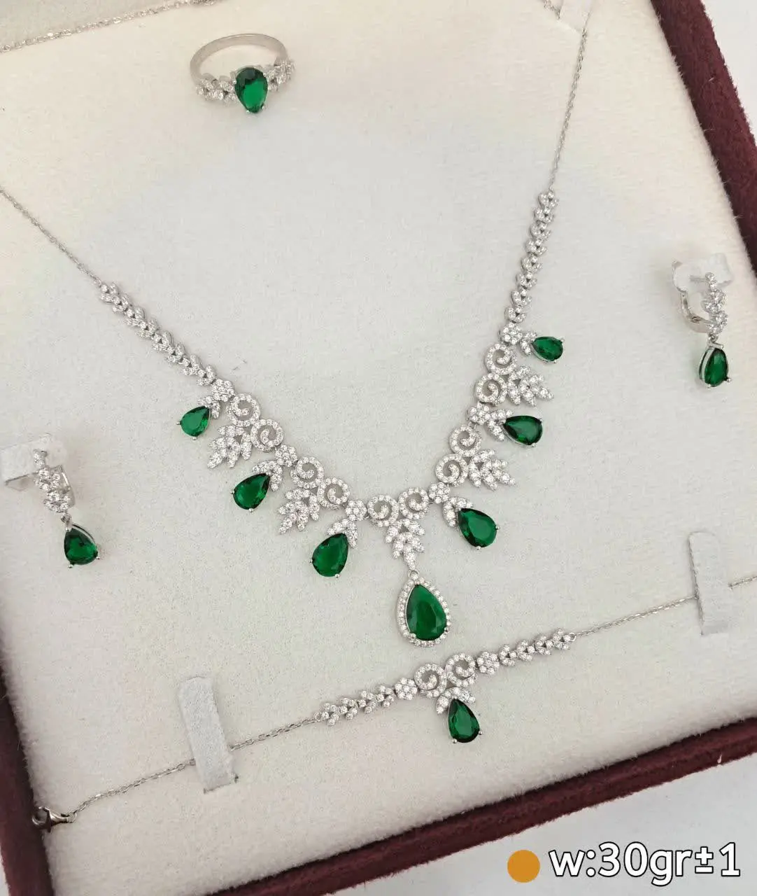 سرویس جواهری زمرد سنتاتیکزنانه