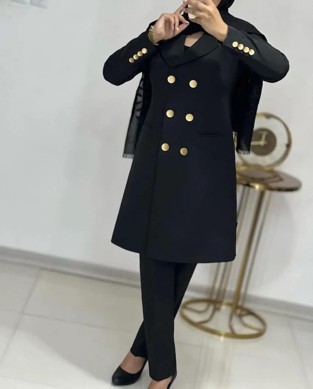 نام: کت شلوار فرشته (دکمه طلایی) 
