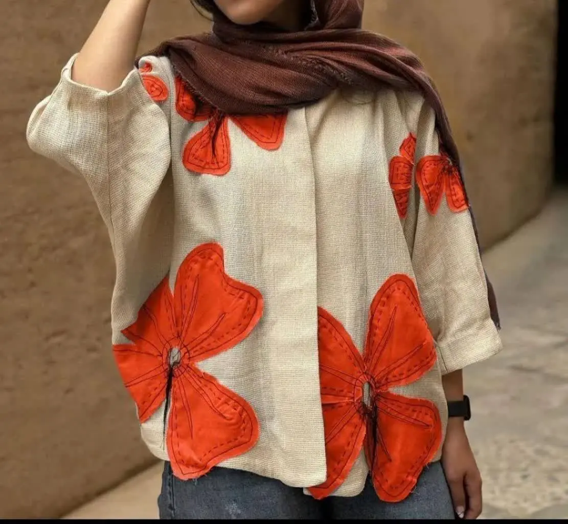 👚 نام: کت لنین تیکه دوزی
