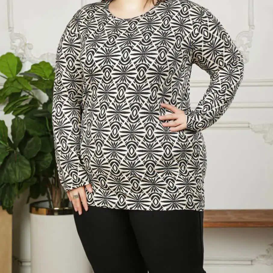 بلوز آستین بلند ویسکوز لمه...