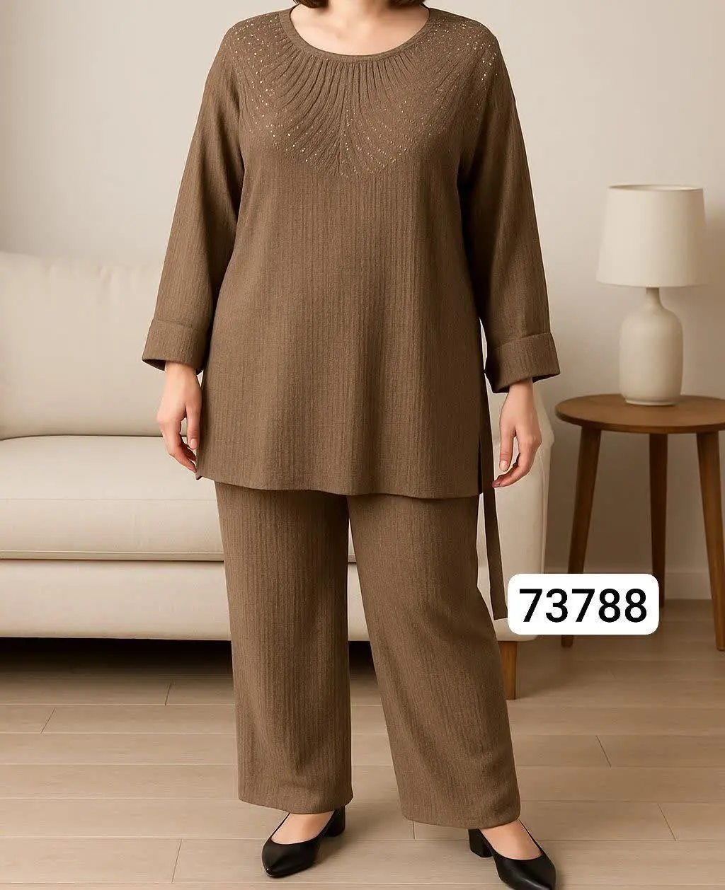 ست تونیک شلوار نگین دار😍