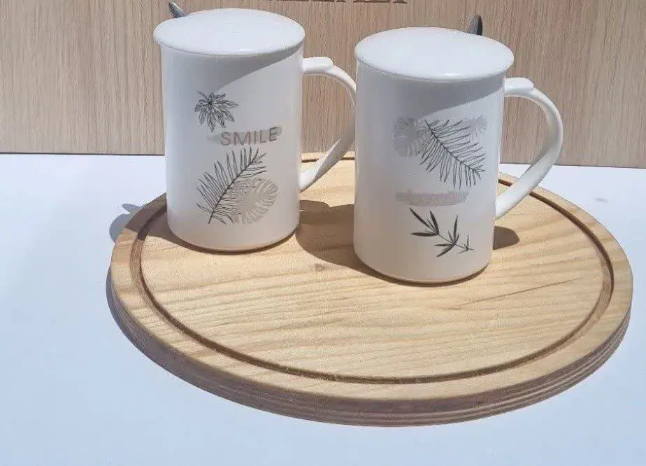 ماگ بلند درب دار سرامیکی 
