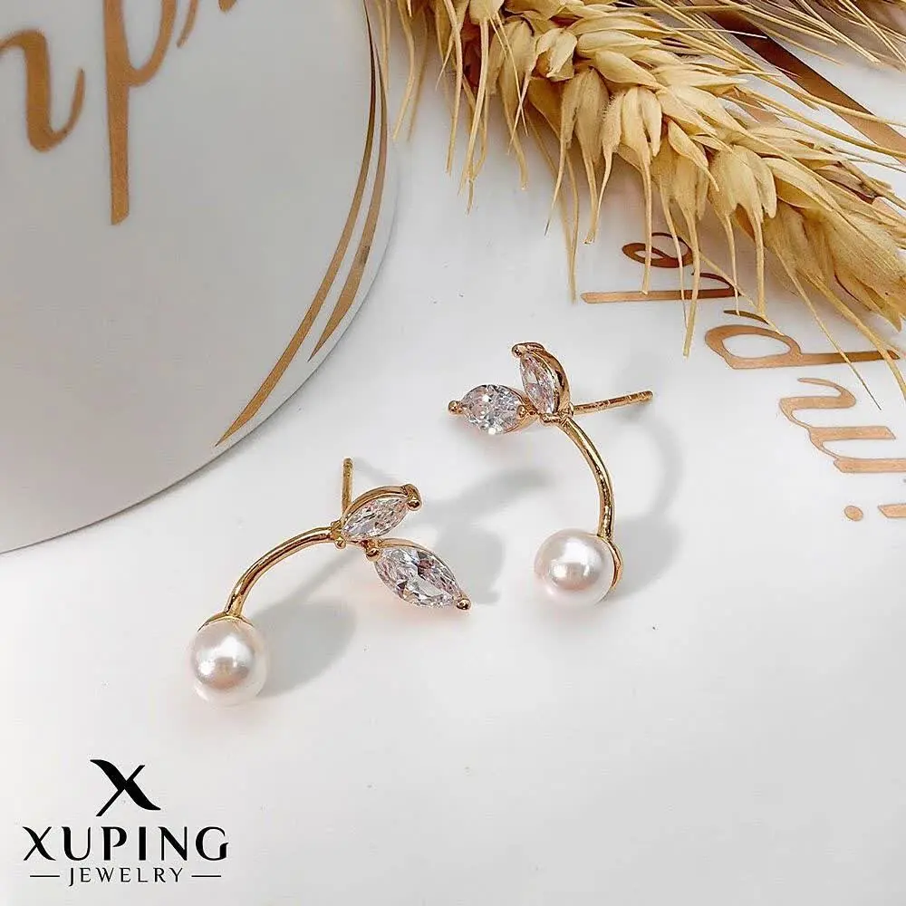 ⚜️ گوشواره مروارید و نگین ا...