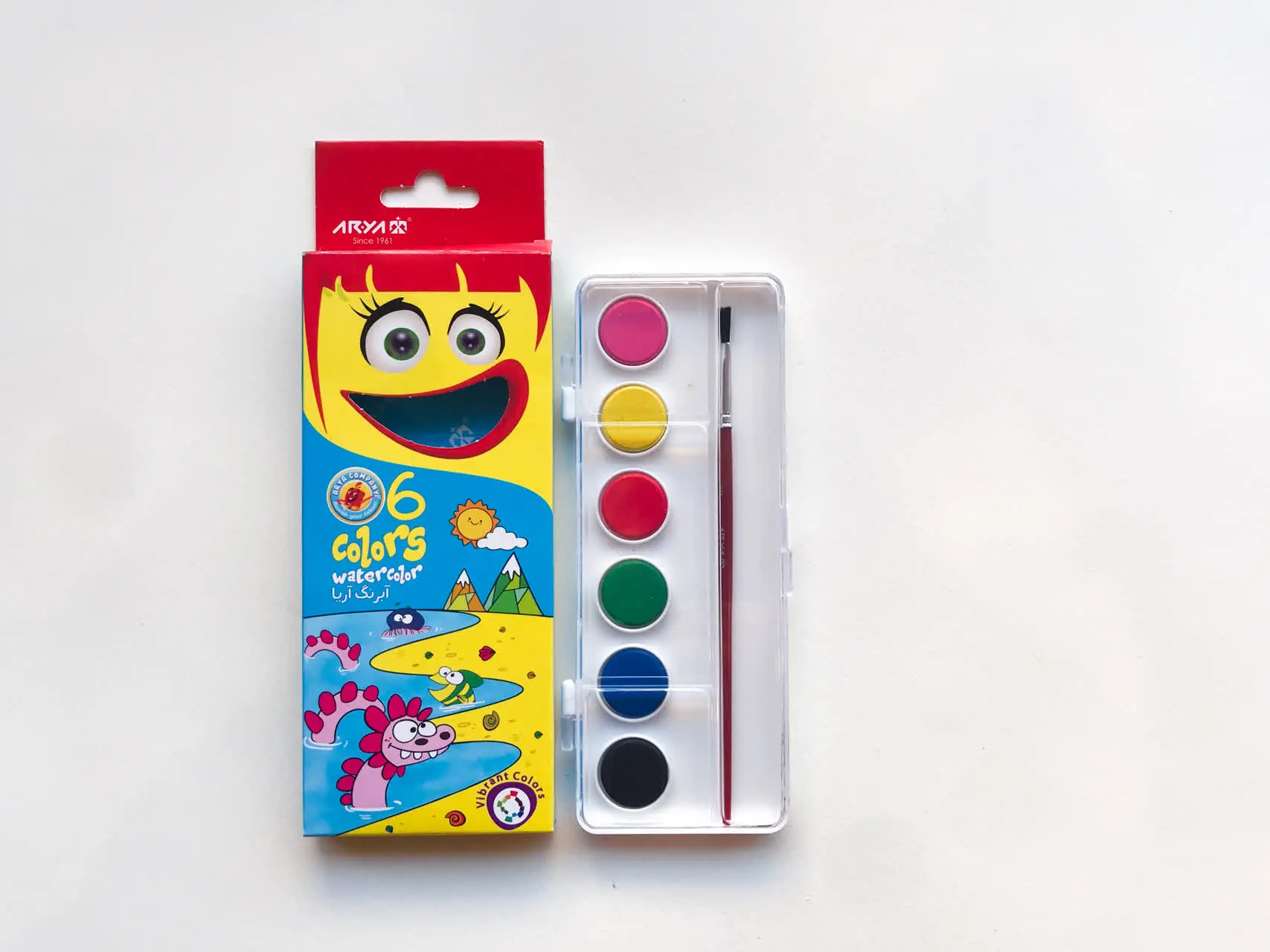 آبرنگ ۶ رنگ برند آریا 😍
