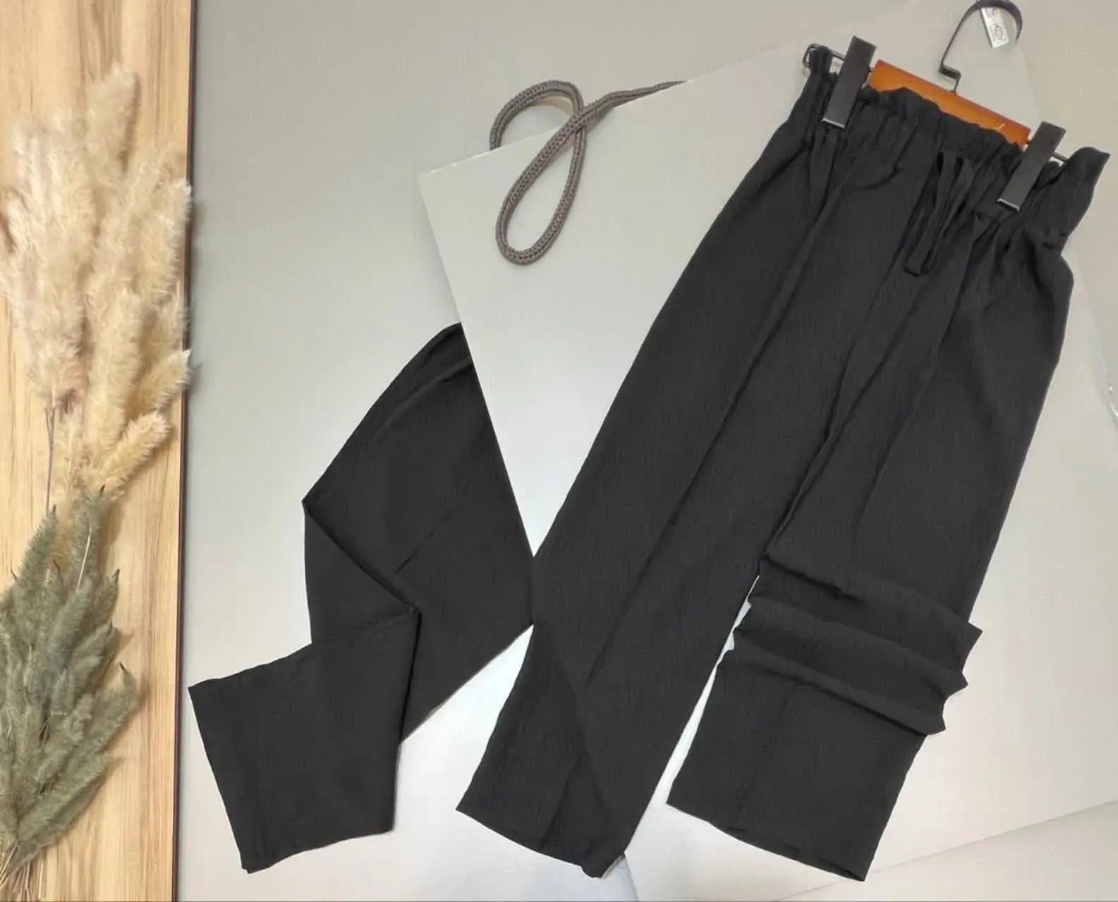 شلوار دخترونه تک مشکی بند دار👌
