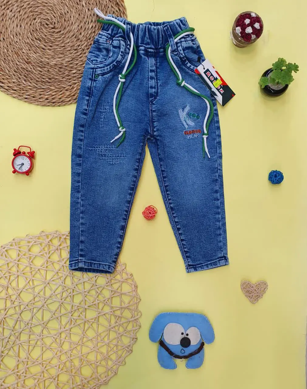 👖شلوار لی دورکش 
