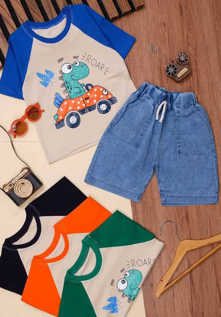 👕نام کالا: #تیشرت شلوارک دایناسور 
