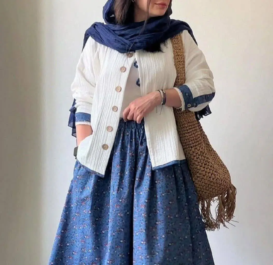 🌱کت و دامن مدل آبان
