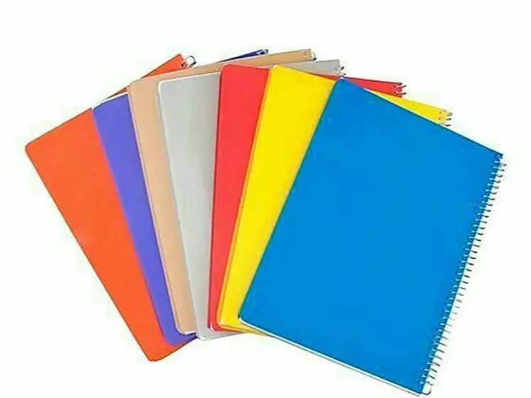 دفتر ۸۰ برگ خطی طلقی پ پ تک سیم با کاغذ ۷۰ گرم
