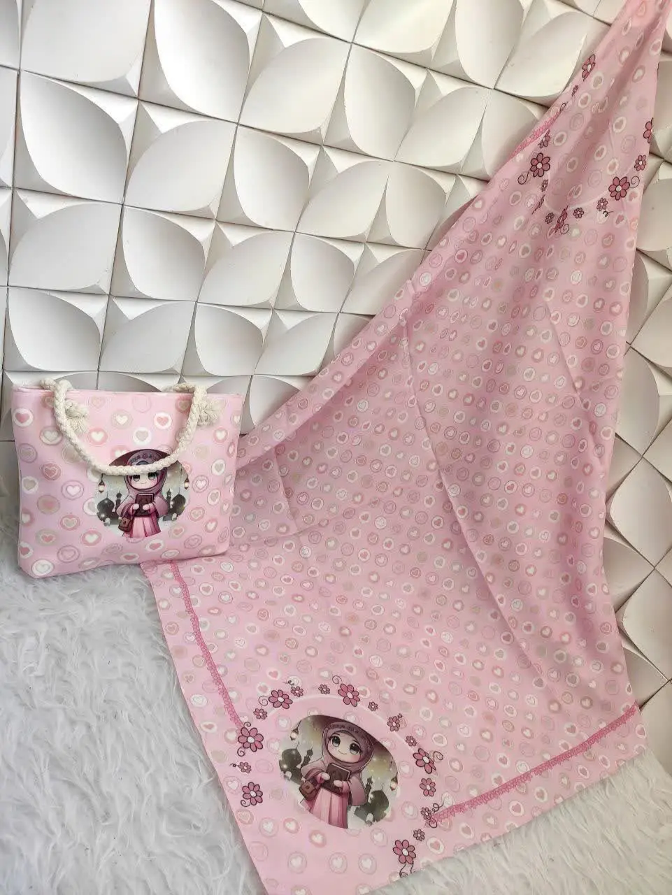 ست کیف مخمل و روسری نخی دخت...