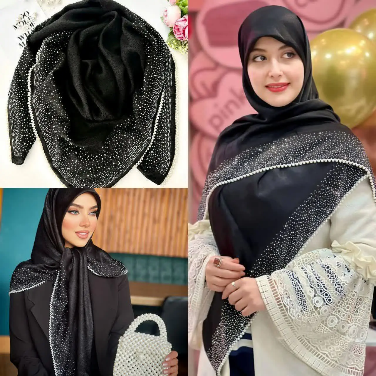 ❣ روسری نگین مروارید
