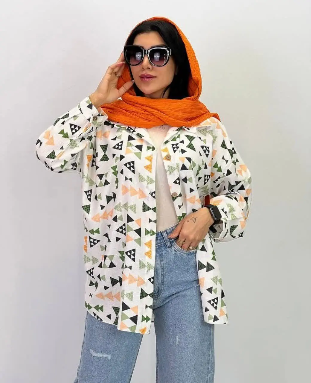 مانتو طرح دار شیما